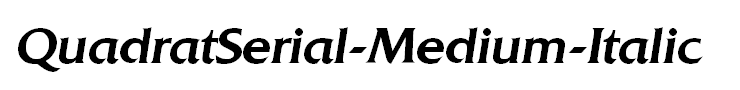 QuadratSerial-Medium-Italic