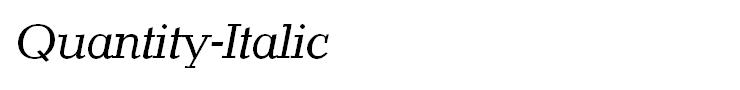 Quantity-Italic