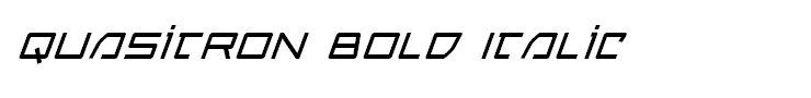 Quasitron Bold Italic