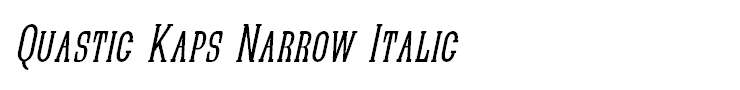 Quastic Kaps Narrow Italic