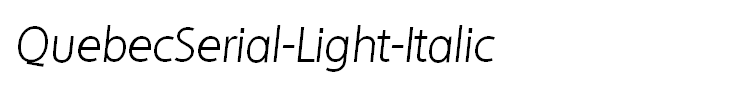 QuebecSerial-Light-Italic