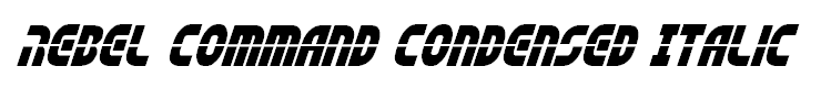 Rebel Command Condensed Italic