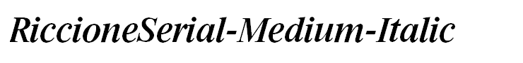 RiccioneSerial-Medium-Italic