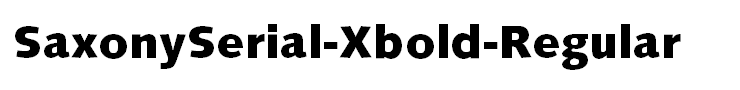 SaxonySerial-Xbold-Regular