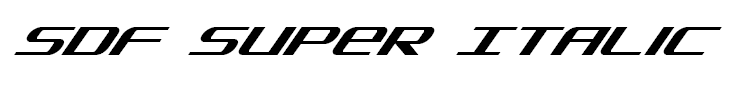 SDF Super Italic