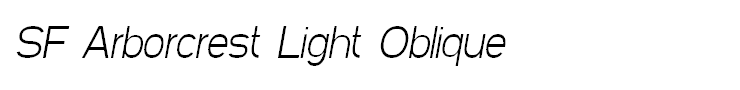 SF Arborcrest Light Oblique