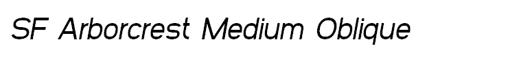 SF Arborcrest Medium Oblique
