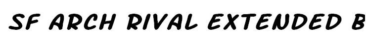 SF Arch Rival Extended Bold Italic