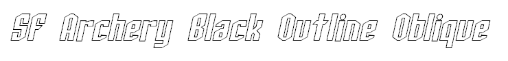 SF Archery Black Outline Oblique