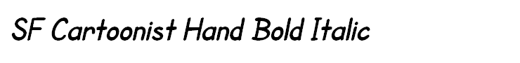 SF Cartoonist Hand Bold Italic