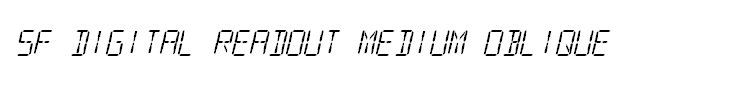 SF Digital Readout Medium Oblique