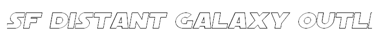 SF Distant Galaxy Outline Italic