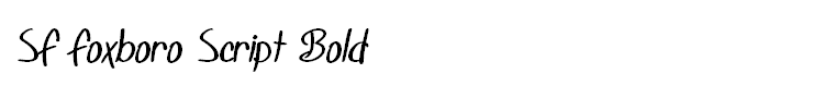 SF Foxboro Script Bold