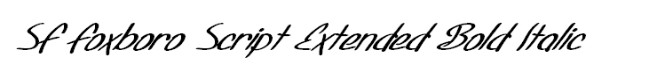 SF Foxboro Script Extended Bold Italic