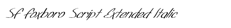 SF Foxboro Script Extended Italic