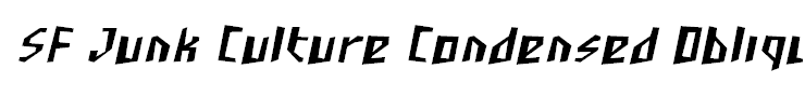 SF Junk Culture Condensed Oblique