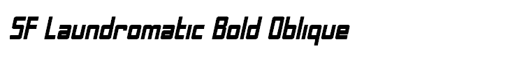 SF Laundromatic Bold Oblique