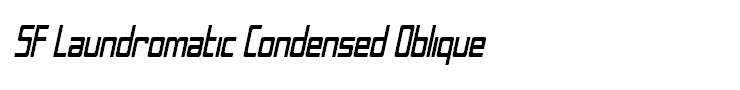 SF Laundromatic Condensed Oblique