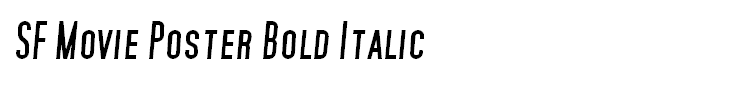 SF Movie Poster Bold Italic
