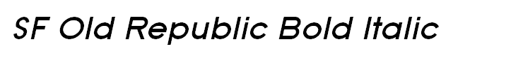 SF Old Republic Bold Italic
