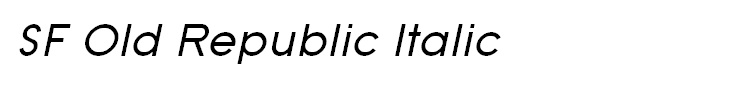 SF Old Republic Italic