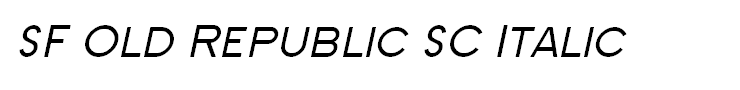 SF Old Republic SC Italic