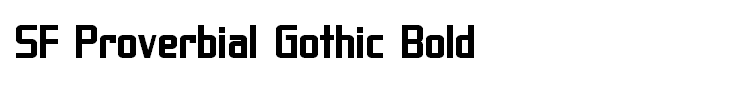 SF Proverbial Gothic Bold