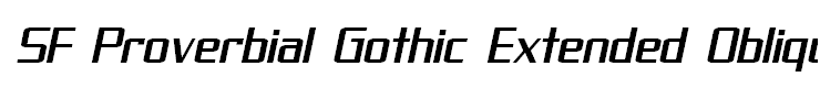 SF Proverbial Gothic Extended Oblique