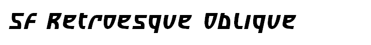 SF Retroesque Oblique