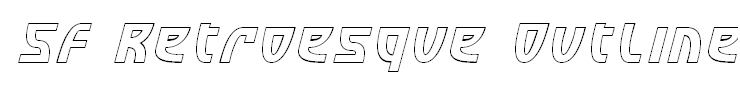 SF Retroesque Outline Italic