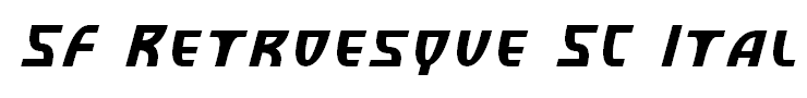 SF Retroesque SC Italic
