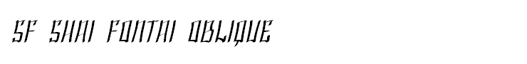 SF Shai Fontai Oblique