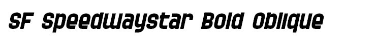 SF Speedwaystar Bold Oblique