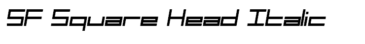 SF Square Head Italic
