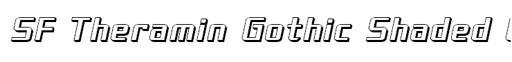 SF Theramin Gothic Shaded Oblique