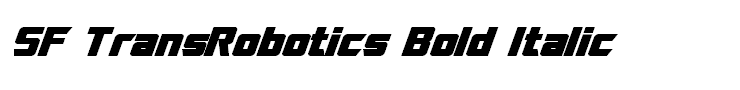 SF TransRobotics Bold Italic