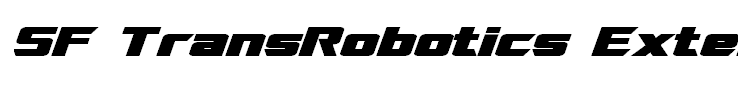 SF TransRobotics Extended Bold Italic