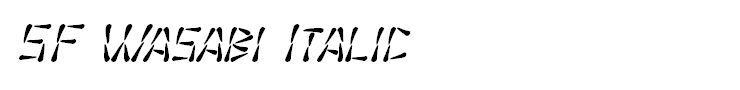 SF Wasabi Italic