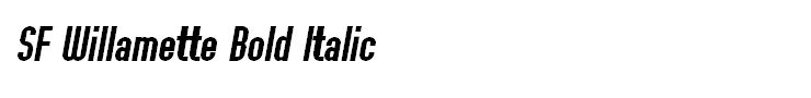 SF Willamette Bold Italic