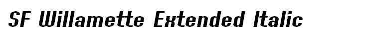 SF Willamette Extended Italic