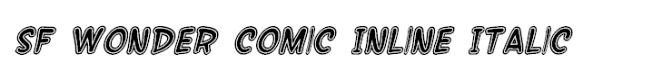SF Wonder Comic Inline Italic