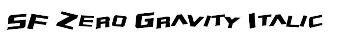 SF Zero Gravity Italic