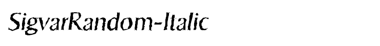 SigvarRandom-Italic