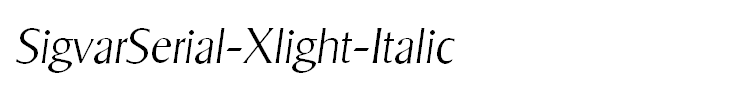 SigvarSerial-Xlight-Italic
