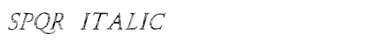 SPQR Italic
