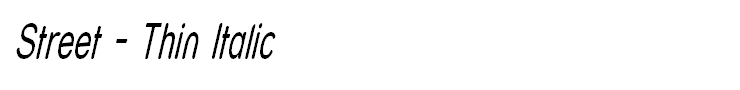 Street - Thin Italic