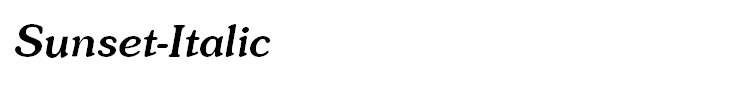 Sunset-Italic