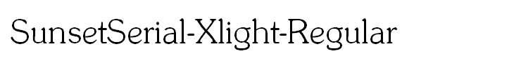SunsetSerial-Xlight-Regular
