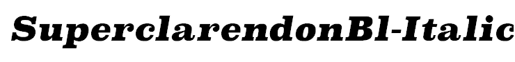 SuperclarendonBl-Italic