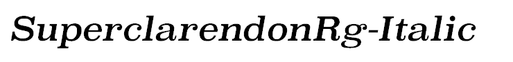 SuperclarendonRg-Italic